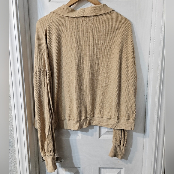 Waffle Polo Sweatshirt Bare by Charlie Holiday - Picture 4 of 6